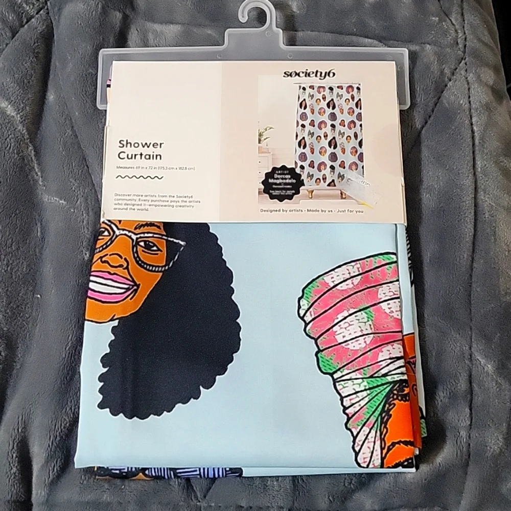 Beautiful Women Shower Curtain Art by Dorcas Magbadelo Creates society6 69”x72”
